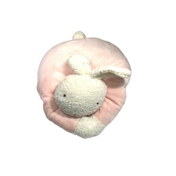 15" Bunnies by the Bay PINK WHITE BUNNY RABBIT SOFT PILLOW plush stuffed RETIRED - Picture 1 of 8